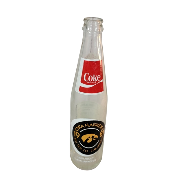 Iowa Hawkeyes Rose Bowl Coke Bottle 1981 Collectible How About Them Hawkeyes - Picture 1 of 5